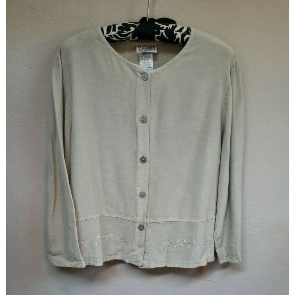 New 2 PC Alabama Cotton Co Top/Cardigan Maxi Skirt Set Small Medium Khaki Tencel